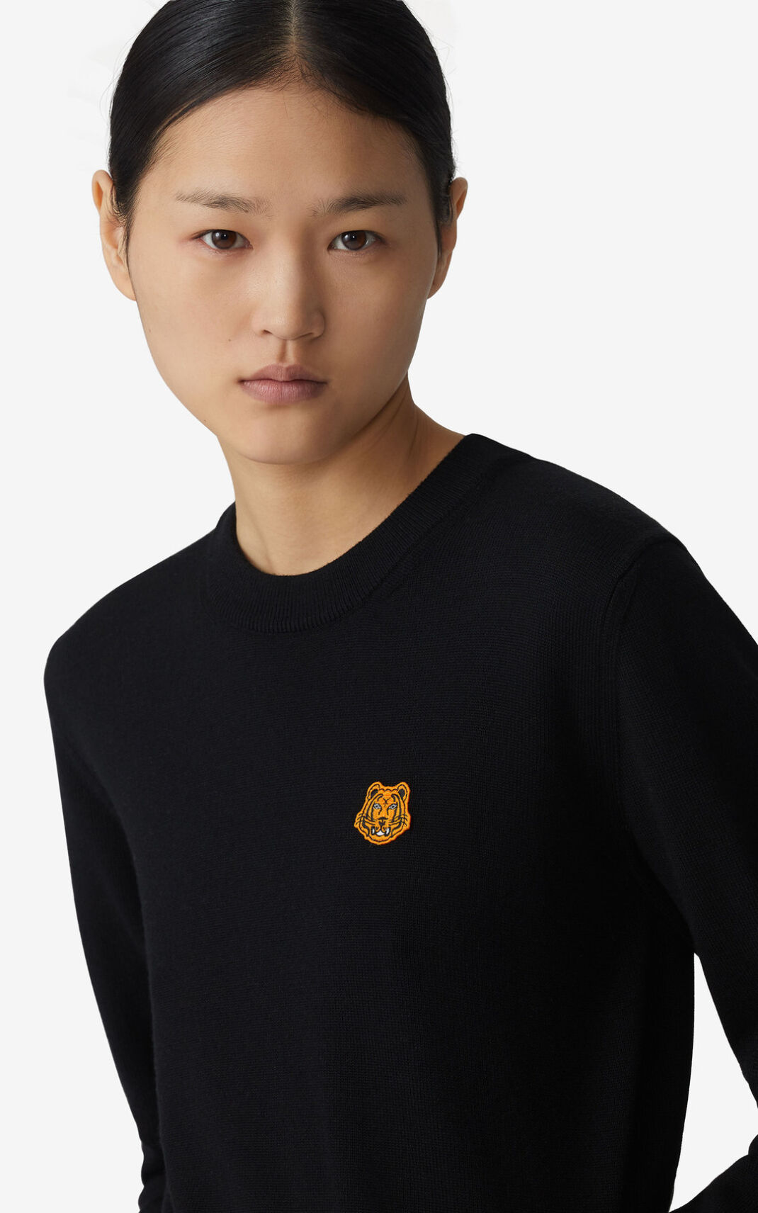 Kenzo Tiger Crest Stickad Tröja Dam | 40685-DQHV